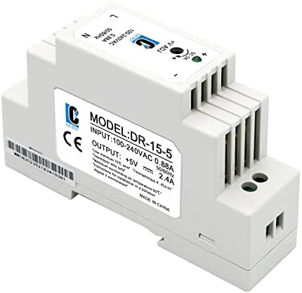 Compact 15 W Din Rail Switching Power Supply Adapter – Efficient 5 V DC Converter for Seamless Device Compatibility and Enhanced Safety Features in Power Accessories