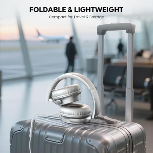 Transform Your Audio Journey with Cowyawn’s Premium USB Type-C Over-Ear Headphones – Stunning Rose Finish, Superior HD Stereo Sound, and Integrated Microphone for Effortless Communication – Ideal for Chromebook, Laptop, and i Phone Users Seeking Optimal Comfort with Portable, Foldable Design