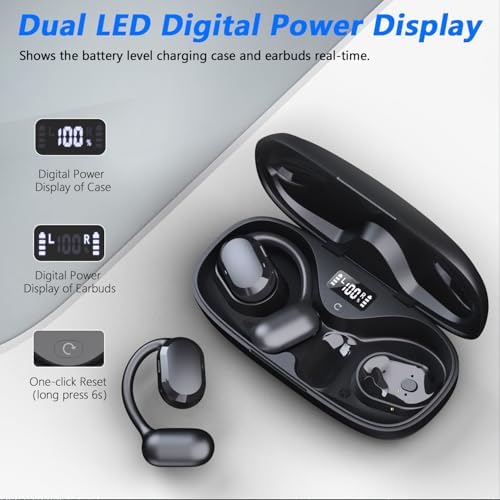 Enhance Your Sound Experience with BANIGIPA Bluetooth 5.4 Open Ear True Wireless Earbuds – Ultra-Lightweight Headphones Featuring Detachable Noise-Canceling Boom Mic for Crystal-Clear Communication and Immersive Listening. Designed for Fitness Enthusiasts and Professionals, These Advanced Earbuds Offer Lightning-Fast Connectivity with Bluetooth 5.4, Ensuring Seamless Multipoint Pairing Across All Your Devices. The Innovative Open Ear Design Balances Superior Audio Fidelity with Essential Situational Awareness, Making Them Ideal for Gym Sessions and Busy Environments. Engineered for Comfort During Extended Wear, These Robust Earbuds Provide Exceptional Sound Quality, Perfect for Any Activity. Transform Your Daily Routine with BANIGIPA Open Ear Headphones, Where Cutting-Edge Technology Meets Versatile Functionality for an Unmatched Auditory Adventure.