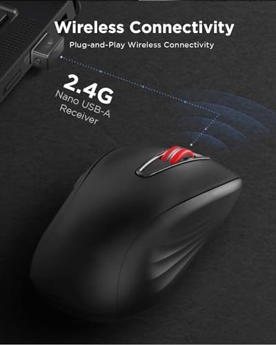 Lenovo WL150 Wireless Mouse – Ergonomic Ambidextrous Design with 1,000 DPI Precision for Ultimate Comfort and Efficiency – 2.4 G Nano USB-A Receiver for Uninterrupted Connectivity – Compact, Portable, and Ideal for Travel, Perfect for Both Home and Office Use