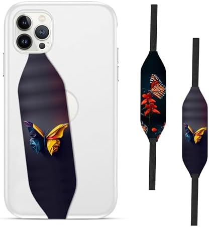 Floral Lace Anti-Slip Phone Grip Strap Set – Customizable Detachable Holder for Enhanced Smartphone Security, Reversible Design for Personalized Style, and Effortless Wireless Charging Compatibility – Elevate Your Daily Mobile Experience with Fashion and Functionality