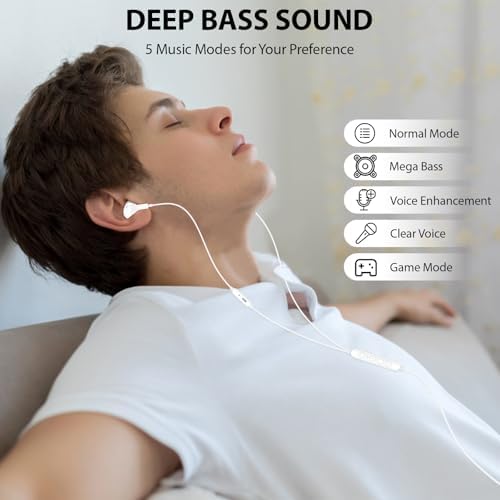 USB C Earbuds with Deep Bass & Noise Cancellation: Premium Headphones for i Phone, Galaxy, and Pixel with Voice Modulation for Karaoke Fun – Crystal-Clear Calls & Portable Case for Ultimate Sound Experience