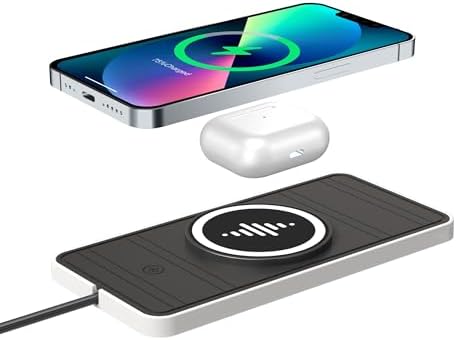 LANSEMKU Magnetic Wireless Car Charger Pad – 15 W Fast Charging with RGB Lighting for i Phone 16/15/14/13/12/11 Pro Max & Samsung Galaxy S24/S23/S22 Series – Ultimate Convenience and Style for On-the-Road Power Solutions