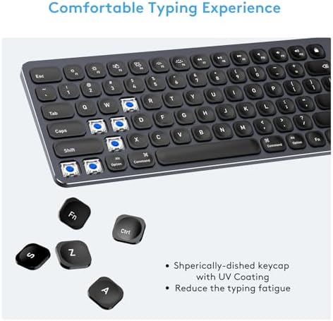 Sleek All-Aluminum Wired Keyboard for Mac – Full-Size USB-A & USB-C Connectivity, Ergonomic Design with Numeric Keypad for Enhanced Productivity on i Mac, Mac mini, Mac Book Pro & Air – Perfect Blend of Style and Functionality for Apple Users