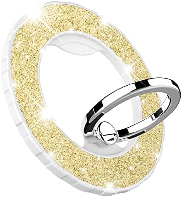 Glittering Magnetic Phone Ring Holder with Enhanced Grip for i Phone 16/15/14/13/12 Series – Ultimate Kickstand & Wireless Charging Compatible Accessory, 360° Rotation & 150° Adjustment for Optimal Comfort and Style, Premium Lightweight Design in Multiple Colors