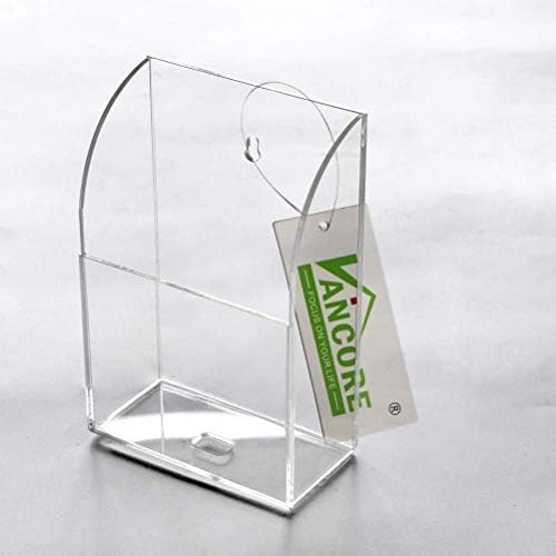 VANCORE Premium Clear Acrylic Wall-Mounted Charging Station: Ultimate Phone Holder & Remote Control Organizer with Triple Charging Ports for Streamlined Device Management – Chic Space-Saving Design for Every Room