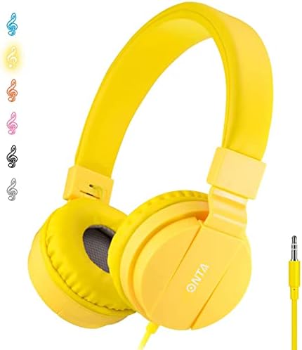 Premium ONTA Kids Headphones – Comfortable Noise-Canceling On-Ear Headset for Young Learners | Durable Wired Earphones Designed for School, Travel, and Home | Perfect Fit for i Pads, Smartphones, and Laptops | Unmatched Sound Quality for Ages 3+