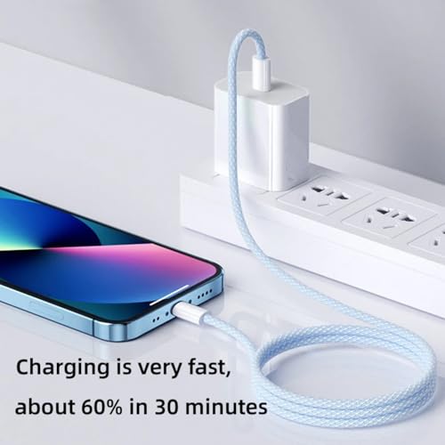 Rapid Power Delivery with 60 W USB-C Charger Cable 3-Pack – Ideal for i Phone 15, Samsung Galaxy, Laptops – Durable 5 FT Braided Cords for Optimal Flexibility – Ultimate Charging Solution for Home, Office, and Travel Efficiency