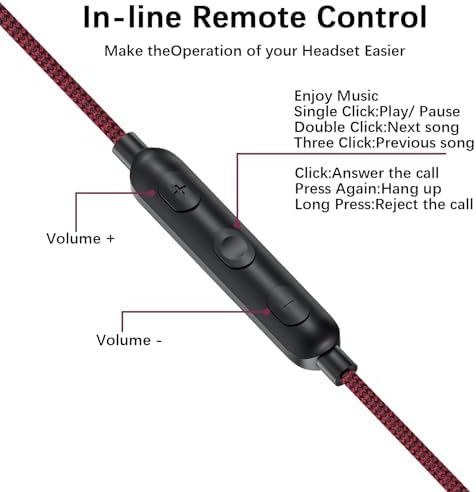 USB C Wired Earbuds: Premium Noise Cancelling Hi-Fi Stereo Earphones with In-Line Mic & Volume Control for Samsung S25, S24 FE, i Phone 16 – Durable Nylon Design for Ultimate Comfort & Longevity, Perfect for Galaxy A56, A55, A35 – Elevate Your Audio Experience Effortlessly