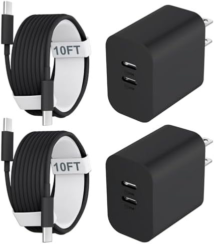 20 W Dual-Port USB-C Fast Charger with 6.6 FT Cable – Ultimate Power Solution for i Phone 15/16 Pro Max & Android Devices – Efficient Travel Companion Designed for rapid charging, this 20 W Dual-Port USB-C Charger ensures your i Phone 15/16 Pro Max and Android devices stay powered up with maximum efficiency. Featuring a generous 6.6 FT USB-C to C cable, this charger eliminates the inconvenience of short cords while allowing you to multitask with ease. Its dual-port design offers the ability to charge two devices simultaneously, making it ideal for busy professionals and frequent travelers. Enjoy broad compatibility across multiple Apple and Android devices, ensuring versatility for all your charging needs. The compact and lightweight structure of this charger enhances portability, making it an essential accessory for your on-the-go lifestyle. Built with high-quality materials, this charger prioritizes durability and safety, giving you peace of mind while delivering fast charging performance. Elevate your charging routine and stay connected wherever life takes you with this indispensable charging solution.