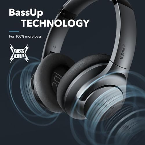 Anker Soundcore Life Q20 Wireless Over-Ear Headphones – Superior Hybrid Active Noise Cancellation, 70-Hour Battery Life, Premium Hi-Res Audio with Enhanced Deep Bass, Luxurious Comfort with Memory Foam Ear Cushions, Perfect for Travel and Office Environments, Quick USB-C Charging for Nonstop Audio Enjoyment