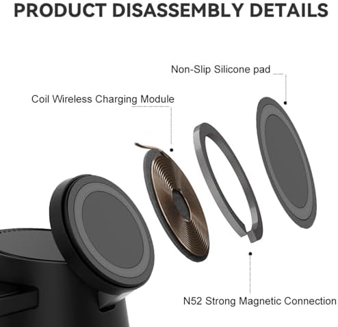 15 W Max Fast Charging 3-in-1 Wireless Charging Station for i Phone 16/15/14/13/12 Pro/Max/Plus – Magnetic Travel Charger for i Watch & Air Pods – Ultimate Compatibility & Speed for On-the-Go Power Solutions