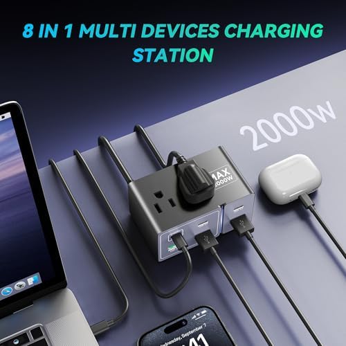 Revolutionary 8-Port Ga N USB C Charging Station – 160 W Power Hub for Rapid Multi-Device Charging | Delivers Up to 65 W for Mac Book Pro, i Phone 16, Galaxy S24 | Ultra-Compact & Travel-Friendly Design | Superior Compatibility & Energy Efficiency for Modern Electronics