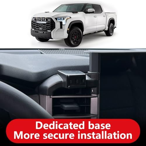 Toyota Tundra 2014-2021 Custom Phone Holder – Secure Smartphone Mount for Crew Max – Effortless Installation & Enhanced Safety for Navigation – Premium Auto Interior Accessory