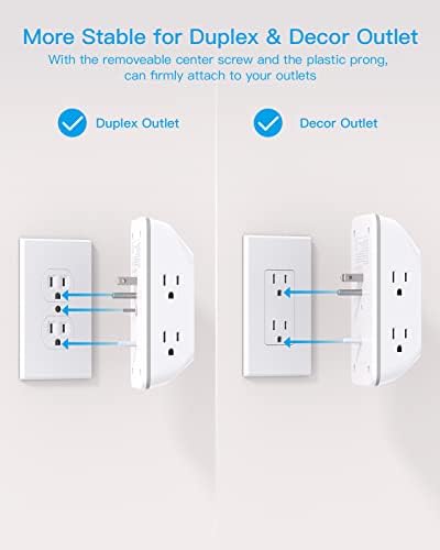 HANYCONY Versatile Black Outlet Extender with USB-C and Night Light – 4-Port Surge Protector Power Strip for Fast Charging in Home, Office, and Dorm Settings – Maximize Device Compatibility and Safety