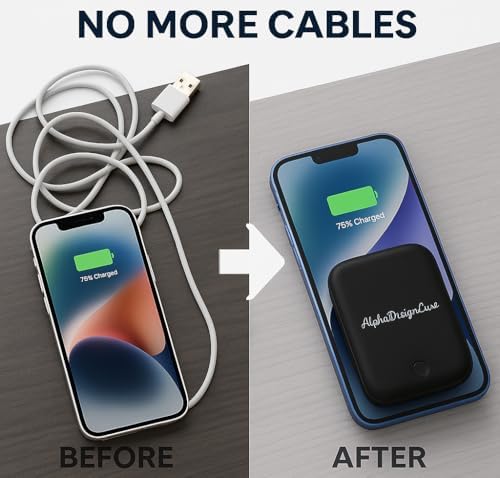 Magnetic 10,000 m Ah Power Bank – Ultra-Fast Wireless Charger for i Phone, Samsung, Android, Huawei, Xiaomi – Sleek Pink Portable Battery Pack with Mag Safe Compatibility for Effortless On-the-Go Charging