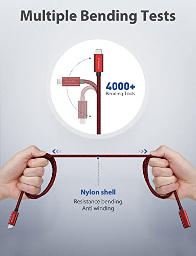 Stouchi 6.6 FT USB-C Extension Cable – Type C 3.1 Male to Female, Ultra-Fast Charging & Data Transfer for PSVR2, Galaxy S23, i Pad Mini/Pro, Mac Book Air M1/M2, and Mag Safe – Enhanced Connectivity & Durability for Gaming and Streaming