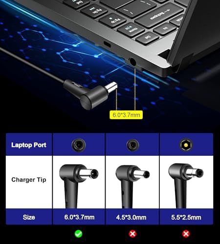 240 W ASUS ROG Laptop Charger with 6.0 x 3.7 mm Connector | High-Performance Rapid Charging Adapter for Zephyrus, Strix, and TUF Series | Built for Gamers & Professionals with Advanced Safety Features and Long-Lasting Durability