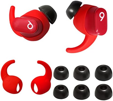 Memory Foam Ear Tips for Beats Studio Buds – Premium Comfort and Enhanced Sound Isolation, Secure Earhooks for Active Lifestyles, Compatible with Studio Buds+ Charging Case, Stylish Black Finish, Perfect Fit for Audiophiles and Fitness Enthusiasts