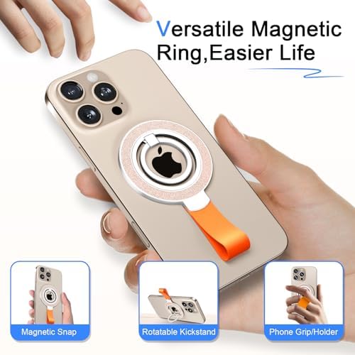 Mag Safe Universal Phone Grip & Kickstand for i Phone 12-16 Pro Max – Versatile Double-Sided Magnetic Holder for Secure Handling & Hands-Free Viewing in Gym, Kitchen & Beyond – Sleek Black Silicone Design for Stylish Convenience and Optimal Performance