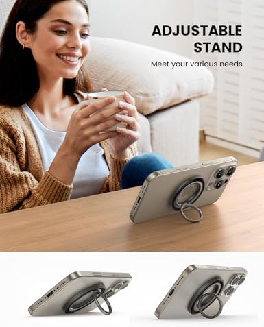 Lamicall Mag Safe Magnetic Phone Ring Grip 2025 Model – Ultra Strong 4.4 lbs Magnet with 360-Degree Rotation | Effortless Pull-Out Design for i Phone 16/15/14 Pro Max | Durable Finger Holder Stand for Enhanced Usability and Style | Perfect Accessory for Multitaskers and On-the-Go Users