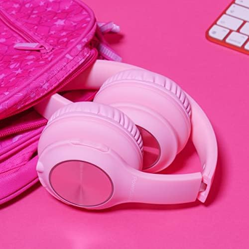 Vibrant Power Locus PLED Kids Bluetooth Headphones – Safe Volume Control (74/85/94 d B), Fun LED Lights, Hi-Fi Sound, Built-in Microphone & Multi-Connectivity for Travel, Learning & Play – Perfect Over-Ear Design for Children