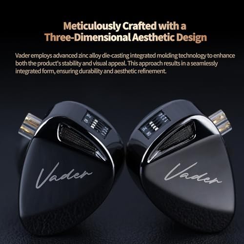 KZ Vader Triple Driver In-Ear Monitors: Ultimate Hi-Fi Wired Earbuds with Customizable Tuning for Tailored Sound Profiles, Lightweight Sports Headphones for Effortless Comfort and Superior Audio Fidelity