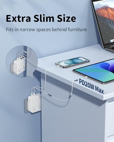 Sleek 20 W Dual USB C Charger Block – Fast Charging Power Adapter for Home, Travel, Office & School – Compact Multi-Device Wall Charger with Advanced Safety Features and Universal Compatibility