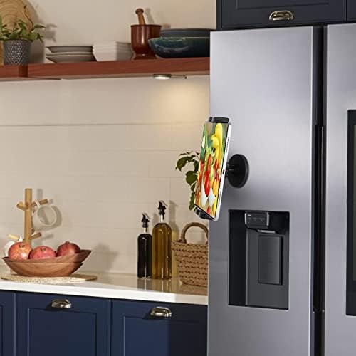 Magnetic Tablet Holder: Versatile Mount for i Pad, i Phone, and Nexus Devices – Strong Magnetic Base for Secure Attachment to Vehicles, Cabinets, and Metal Surfaces – 360-Degree Rotatable Stand for Optimal Viewing Angles – Enhance Productivity and Multitasking Efficiency – Compatible with 4.7″ to 12.9″ Screens – Sleek Design for Any Environment