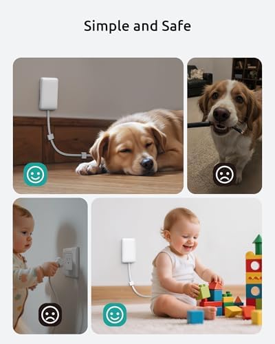 NUTICT 3-Foot Flat Plug Power Strip with 5 Outlets & 4 USB Ports – Compact Surge Protector for Home and Office, 1440 Joules Safety, Space-Saving Design, Ideal for Desk & Wall Mount Use, Efficient Device Charging and Organization