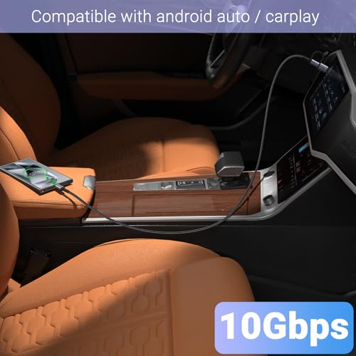 Premium USB A to C Android Auto Cable 3.3 ft [2 Pack] – Fast Charging USB C 3.1 & 20 Gbps Data Transfer for Seamless Connectivity with i Phone 16, Galaxy S23, Pixel 9 Pro – Enhanced Durability & Versatile Use for Car Play and Navigation