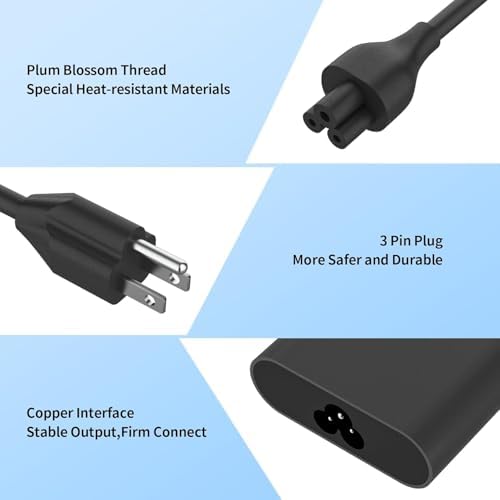 Powerful 65 W USB-C Laptop Charger for Dell – Optimized for XPS & Latitude Series – Lightweight, Travel-Friendly AC Adapter with Advanced Safety Mechanisms – Perfect for Home and Office Use – Versatile Fast Charging Solution for Enhanced Device Performance and Protection