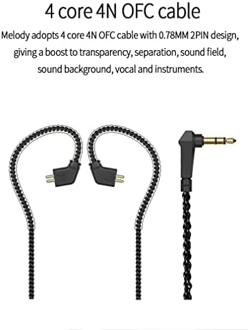 CCZ Melody Wired In-Ear Monitors with Detachable Cable – Superior Hi-Fi Bass Earbuds for Musicians and Singers, Featuring Dual-Driver Technology and Built-in Microphone, Stylish Green Finish for Stage and Studio Excellence