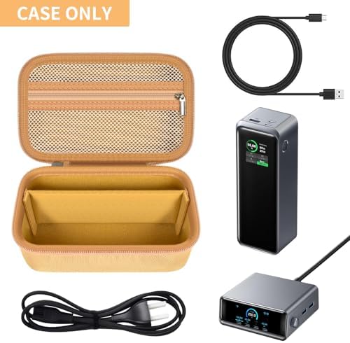 Premium Storage Case for Anker Prime Power Bank 27,650 m Ah – Compact, Shockproof Travel Holder for 250 W Charging Station, USB C Cables & Accessories – Enhanced Protection with Removable Partition & Zippered Mesh Pockets – Ideal for Outdoor Adventures & Everyday Use – Perfect Gift for Tech Enthusiasts