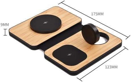 All-in-One Carbon Fiber Charging Station for Apple Devices – Fast Mag Safe Wireless Charger, Foldable Travel Solution for i Phone 16-12 Series, Air Pods & Apple Watch – Ultimate Portability & Efficiency