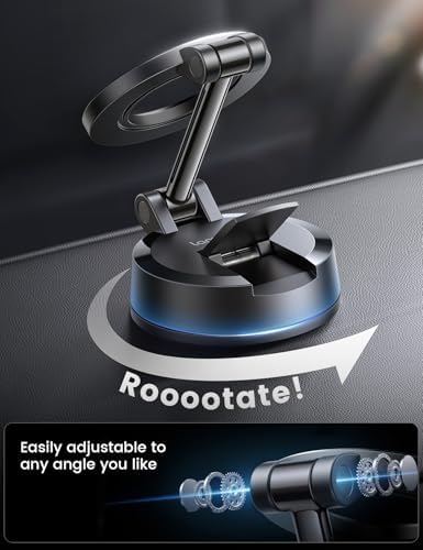 Lamicall Mag Safe Car Mount – 70 LBS Ultra-Stable Magnetic Phone Holder for Secure Dashboard & Windshield Use, 360° Rotatable Viewing for i Phone 16 Pro Max Plus, 15, 14, 13, 12 – Optimal Safety & Effortless Connectivity for All Drivers