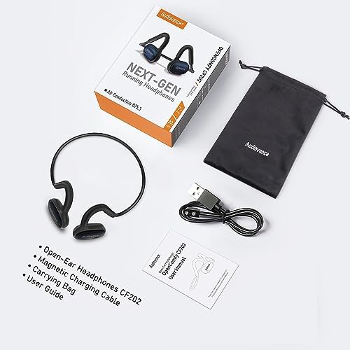 Revolutionize Your Workout with Open Comfy CF201 Bluetooth Headphones – Lightweight Open-Ear Design for Ultimate Ambient Awareness and Premium Sound – Perfect Wireless Earbuds for Running, Gym, and Outdoor Adventures – Sleek White Aesthetic for Style and Safety