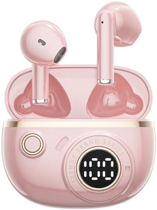 Adorable Pink Wireless Earbuds for Kids – Safe Volume-Limiting Bluetooth Headphones with Lightweight Ergonomic Design, Perfect for School, Play, and Learning – Includes Portable Charging Case, Compatible with i Phone & Android for Exceptional Sound Clarity and Comfort