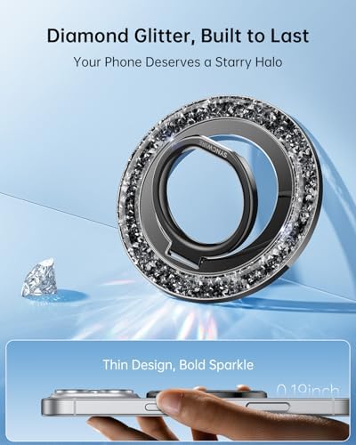 Syncwire Magnetic Phone Ring Holder – Titanium Alloy Kickstand for i Phone 12-16 Pro Max & Compatible Android Devices – Ergonomic Design, Enhanced Mag Safe Stability, Lightweight Grip for Ultimate Hands-Free Convenience