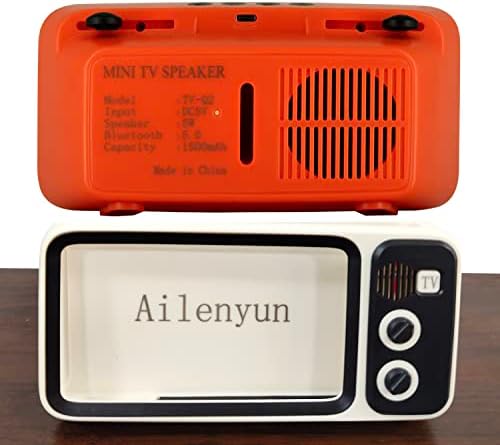 TV Speaker Phone Holder Style Mobile Phone Holder with Speaker Suitable for Smartphones Under 6.5 inches for Men Mens Husband Tester (Front Black and Back Orange) – Enhanced Compatibility and Speed