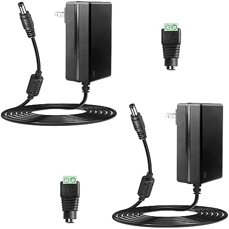 Universal 12 V 3 A Power Supply Adapter Set – Dual 36 W AC to DC Transformers for LED Strip Lights, CCTV, and Routers – Reliable Performance & Global Compatibility (2-Pack)