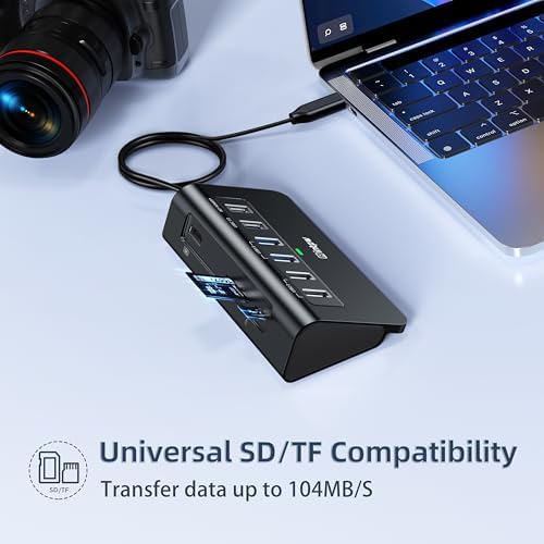 Unleash Your Potential with the INTPW 9-in-1 USB C Hub: High-Speed 4 K HDMI Adapter, 100 W PD Charging, Dual USB-A Ports & SD/TF Card Slots – Perfect for Mac Book Pro, i Pad Pro, i Phone 15/16 & More – Elevate Productivity and Connectivity on the Go