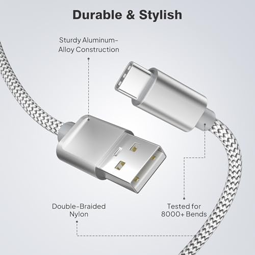 Versatile Elebase USB C Charger Cable Trio – 1.5/3.3/6.6 FT Fast Charging Cords for i Phone 15/16 Max, Samsung Galaxy S8-S24, and Motorola Devices – Durable, Tangle-Free Design for Rapid Data Transfer and Enhanced Compatibility