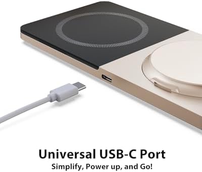 Innovative 2-in-1 Wireless Charging Station for i Phone & Air Pods – Foldable Mag Safe Charger Stand for i Phone 12-16 & Air Pods, Portable Design, Enhanced Magnetic Alignment for Fast Charging, Sleek & Space-Saving Solution for Home & Office Use