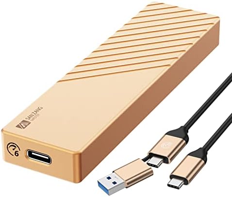 Transform Your Storage with the SAN ZANG MASTER M.2 SATA SSD Enclosure – High-Speed USB C 3.1 Gen2 to SATA 3.0 (6 Gbps) for 2230/2242/2260/2280 SSDs, Enhanced Data Transfer & UASP Trim Support, Sleek Aluminum Design for Portability and Durability