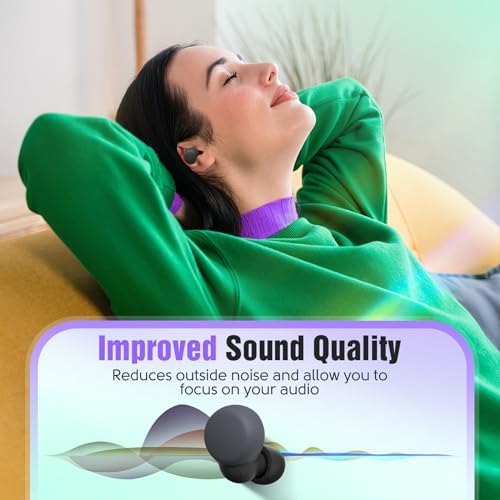 Ultimate Comfort Memory Foam Ear Tips for Sony WF-1000 XM4, XM3, WF-C500, WF-C700 N, Link Buds S – Anti-Slip Noise Cancellation Upgrade in Mixed Sizes (Black) for Enhanced Audio Performance and Secure Fit