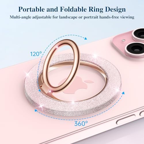 Discover the GVIEWIN Magnetic Phone Ring Holder: A Cutting-Edge 360° Rotatable Kickstand for Mag Safe Devices – Perfectly Tailored for i Phone 16 Pro Max/Plus, 15, 14, and 13 (Elegant White Finish) – Unmatched Stability and Hands-Free Viewing Experience Upgrade your smartphone usage with this premium accessory that not only enhances grip but also transforms your device into a versatile stand for effortless video calls and streaming. Featuring a robust magnetic attachment for secure hold, this stylish phone ring holder is engineered for seamless integration with Mag Safe technology. Experience the freedom of adjustable angles, allowing for convenient portrait or landscape modes, perfect for navigation or entertainment on-the-go. Its sleek white design not only ensures durability but adds a sophisticated touch to your device. Elevate your everyday smartphone experience with the GVIEWIN Magnetic Phone Ring Holder – where functionality meets elegance.
