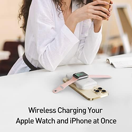 i WALK MAG-X Magnetic Wireless Power Bank with Integrated Apple Watch Charger – 10000 m Ah PD Fast Charging Solution for i Phone 16/15/14/13/12 Series and Apple Watch Ultra/8/7/6/5/4 – Ultimate Portability and Efficiency for On-the-Go Charging