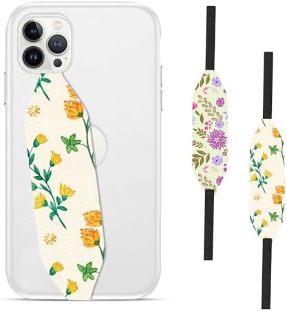Floral Lace Anti-Slip Phone Grip Strap Set – Customizable Detachable Holder for Enhanced Smartphone Security, Reversible Design for Personalized Style, and Effortless Wireless Charging Compatibility – Elevate Your Daily Mobile Experience with Fashion and Functionality