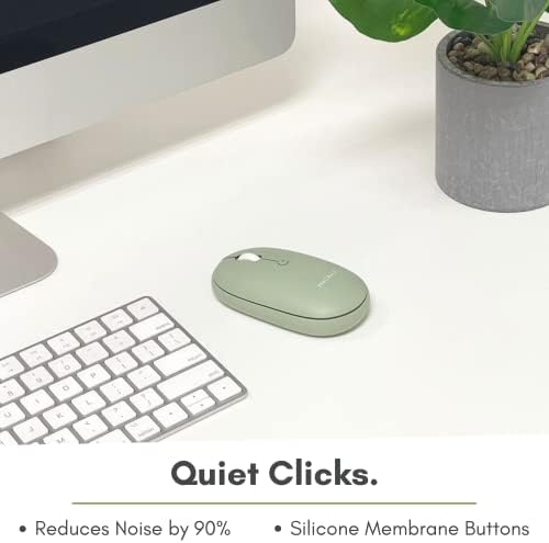Sleek Macally Wireless Bluetooth Mouse – Rechargeable, Ergonomic Design for Mac & PC – Ultra-Quiet Clicks Perfect for Home, Office & Travel – Enhanced Compatibility with Mac Book Air/Pro, i Mac & Windows Laptops – Experience Comfort & Efficiency in Every Click